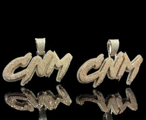 Pendentif en acier inoxydable serti de diamants personnalisé de qualité supérieure - Product Image 3