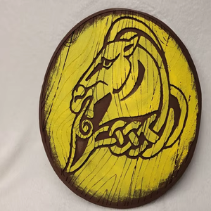 White Run Sky Rim 22 "Bouclier rond Cosplay Bretelles réglables Boucliers de course blancs. - Product Image 1