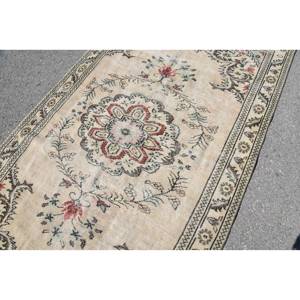 Alfombra tradicional de lana marrón Beige de 5,2x8,7 pies, diseño clásico de retales turcos Vintage para dormitorio, cabecera de látex Rectangular - Product Image 5