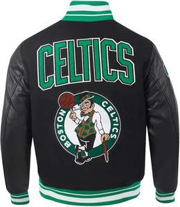 Chaqueta Universitaria Clásica Retro para Hombre con Decoración Bordada a Cuadros - Product Image 2