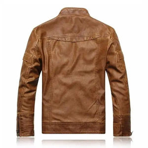 Chaqueta cortavientos para hombre recién llegada, transpirable, con el mejor diseño, a prueba de viento, de cuero, de color sólido. - Product Image 2