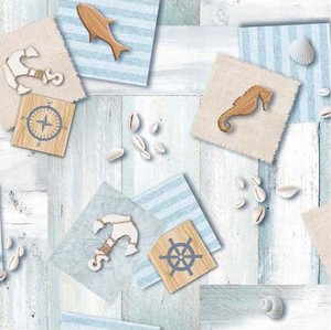 Tovaglia in tela cerata, modello Ancore, 140 cm (Dintex 83-251) - Product Image 1
