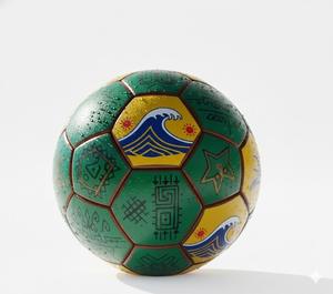 Balón de Fútbol de Entrenamiento de Diseño Fantasía en PU para Prácticas de Equipo o Partidos Casuales con Construcción Duradera Cosida a Máquina - Product Image 4