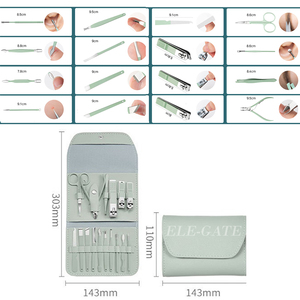 Ensemble professionnel de 16 coupe-ongles pour manucure et pédicure, réparation facile DIY, accessoires portables en acier, emballé dans une boîte personnalisée pour les soins des pieds - Product Image 6