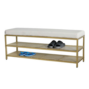 Chaise à chaussures en similicuir pour salon (120x35x45cm)-KG68042 - Product Image 1