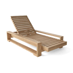 Chaise longue en bois pour l'extérieur avec un design moderne pour la décoration de meubles de plage avec la meilleure qualité de bois - Product Image 2