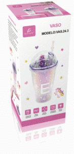 Borraccia in plastica da 700 ml con cannuccia e coperchio a cupola, design classico di lusso con lettere, per bevande fredde e calde, ideale per feste per bambini - Product Image 4