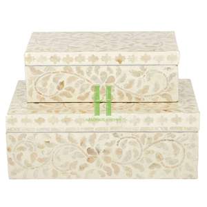 Caja de madera ecológica con incrustaciones de madreperla floral y caja de almacenamiento de acrílico, joyería y almacenamiento de Chocolate personalizado Vietnam - Product Image 6