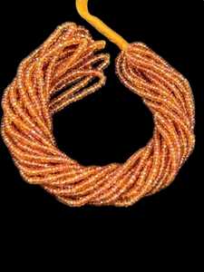 ลูกปัดหินอัญมณีสีพีชส้มธรรมชาติขนาด3มม. สำหรับทำเครื่องประดับขายส่งจำนวนมาก - Product Image 5