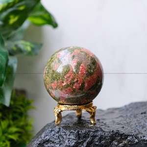 New Star Agate Vente en ligne Vente en gros Unakite Gemstone Sphere Ball Semi-Precious Stone Crafts - Product Image 5
