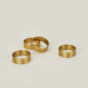 Shiny Polished Metal Napkin Rings with Eco-Friendly Leaf Shape for Festive Table Settings Modern Events Stylish Dinner Decor - Product Image 4
