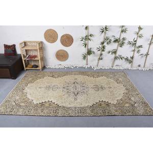 พรมเย็บปะติดปะต่อกันทำจากโพลีเอสเตอร์ขนแกะสีเบจคลาสสิกขนาด5.5x9.2ฟุตทรงสี่เหลี่ยมโถงทางเดินสำหรับห้องนั่งเล่นห้องนอนน้ำยาง - Product Image 1