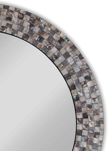 Espejos de Lujo con Incrustaciones de Nácar, Marco de Espejo Blanco y Negro con Incrustaciones de Hueso, Decoración de Pared, Hecho en India - Product Image 3