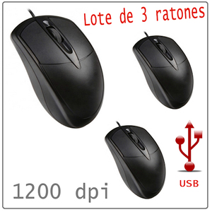 Paquete de 3 ratones ópticos USB para juegos, ergonómicos, para diestros, con retroiluminación LED para ordenador, portátil y de escritorio - Product Image 1