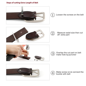 Cinturones Casuales Unisex de Cuero Puro Hechos en Pakistán, Hebilla de Aleación, Duraderos, Logotipo Personalizado al por Mayor, Elegantes - Product Image 6