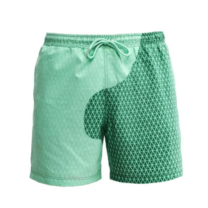 Pantalon de plage pour homme, sensible à la température de l'eau et aux couleurs changeantes, short de bain d'été avec logo personnalisé, short de surf à motif solide à séchage rapide - Product Image 5