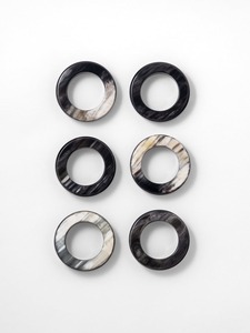 Anillo de servilleta de cuerno de vaca Natural hecho a mano al por mayor, nuevo diseño para boda, artículos de mesa para el hogar, anillo de servilleta, Color negro y Natural - Product Image 4