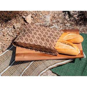 Sacs alimentaires imprimés Kraft 7x32cm, papier Kraft, 1000 pièces, B2B - Product Image 1