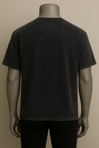 Camiseta de algodón 100% con cuello redondo 220GSM para hombre, camiseta privada de corte cuadrado con logotipo privado lavado con ácido de diamantes de imitación multicolor - Product Image 6