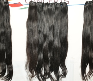 Cheveux brésiliens bruts vente en gros paquets de cheveux alignés par cuticule vierge droite Extensions de cheveux humains bon marché à double tirage - Product Image 5