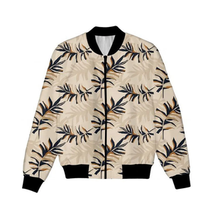 Chaqueta de bombardero de invierno para hombre, estilo de béisbol con cremallera y estampado de sublimación completa - Product Image 3