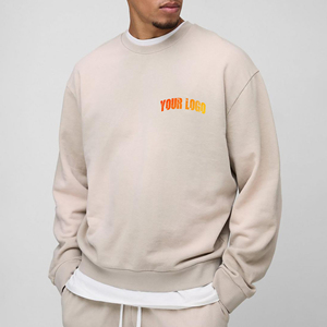 Sweat à capuche surdimensionné en coton 100% uni teint en hiver, poids lourd 380 g/m², sur mesure, best-seller pour hommes - Product Image 1