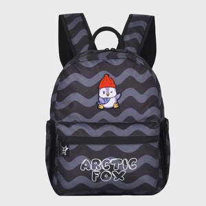 Arctic Fox Frost Black School <b>Backpack</b> for Boys and Girls - Product Image 1