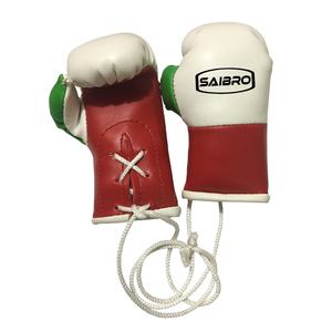 ถุงมือชกมวยสำหรับนักมวยถุงมือหนังแท้พิมพ์ลายโลโก้ตามสั่งวัสดุ PU พวงกุญแจอุปกรณ์เสริมสำหรับนักมวย - Product Image 1