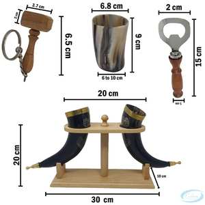 Taza de cuerno hecha a mano, taza rústica ecológica duradera - Product Image 5