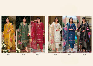 VICHITRA SILK HEVAY <b>Suite</b> With DUPATTA Fancy Embroidery & Chandari Work Party Wear for Women - Product Image 3