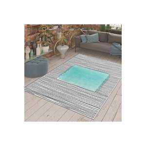 Alfombra detallada de línea turquesa abstracta clásica, alfombra Rectangular con estampado Digital de poliéster para entrada de adolescentes, pasillo de vida - Product Image 4