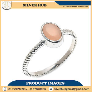 แหวนอัญมณีโอปอลสีชมพูทรงรีตัดเป็น925เกรดสูงสำหรับผู้หญิงและเด็กผู้หญิงของขวัญสำหรับเธอ - Product Image 2