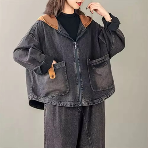 Chaqueta Vaquera con Botones para Mujer, Superventas 2025, con Bolsillos, Informal, para Verano, Universidad, Tendencia de Invierno - Product Image 5