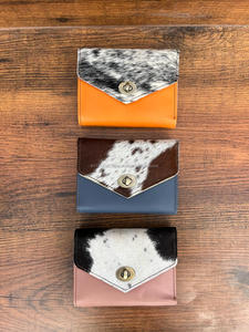 มาใหม่ขายรีไซเคิล Cowhide หลายหนังผู้หญิงคลัทช์สไตล์ Stubby สายรุ้งสี Multiuse กระเป๋าสตางค์ผู้ถือบัตรกระเป๋าสตางค์ - Product Image 2