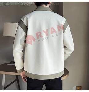 เสื้อแจ็กเก็ตทีมผ้าขนแกะสีพื้นเสื้อไม่มีลายสำหรับผู้ชายเสื้อแจ็คเก็ตทีมฤดูหนาวโลโก้แบบกำหนดเอง - Product Image 6