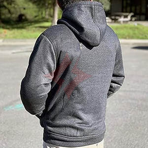 Sudadera con capucha blindada inteligente con cremallera completa para hombre, chaqueta de moto, chaqueta ligera de verano, tela transpirable, acolchado protector informal - Product Image 4