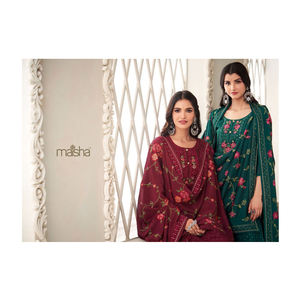 Fournisseur de vêtements ethniques indiens de vêtements de mariage et de fête Beau costume Salwar pakistanais en chinon pur avec broderie - Product Image 1