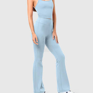 Pantalons de sport pour femmes en spandex/nylon, style unique, taille élastique, taille mi-haute, design personnalisé pour l'hiver - Product Image 3