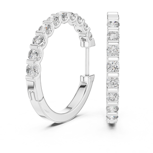 Round Cut Lab Grown Diamond <b>Earrings</b> IGI Certified Luxury Fine Jewelry Women’s Custom Design Available Wholesale - Product Image 2