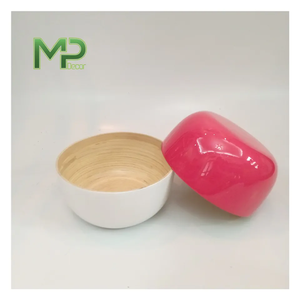 Cuenco de bambú para ensalada de vida natural personalizado de alta calidad, producto certificado hecho a mano en Vietnam - Product Image 5