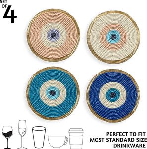 Best Theme Design Glass Beads <b>Table</b> <b>Coaster</b> Best for Parties and Other Functions Tableware Decorative Beast Design <b>Coaster</b> - Product Image 5