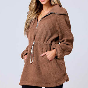 Sudaderas de Forro Polar Sherpa para Mujer de Alta Calidad, al por Mayor, Ecológicas, con Logotipo Frontal Personalizable, Último Diseño - Product Image 3