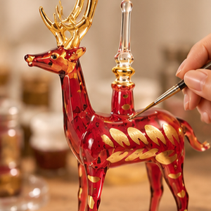 Flacon de parfum en verre égyptien en forme de gazelle, fait main, décoratif, en forme d'animal - Product Image 4