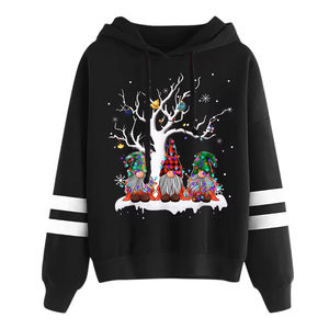 Unisex Christmas Claus Hoodies for Men Women Graphic Pullover Hooded Sweatshirt with Pockets - Product Image 5