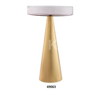 Cadre en métal argenté et table d'appoint en verre trempé transparent pour hôtel et restaurant à domicile - Product Image 6