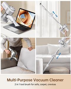 مكنسة كهربائية لاسلكية قوية قابلة للشحن مع شاشة LED لتنظيف شعر الحيوانات الأليفة من السجاد والأرضيات الخشبية - Product Image 5