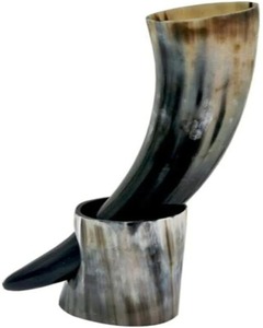 แก้วมักดื่มฮอร์นขนาด13นิ้ววัสดุออร์แกนิกขัดเงาเป็นมิตรต่อสิ่งแวดล้อมสไตล์สัตว์ไวกิ้งแบบดั้งเดิม - Product Image 2