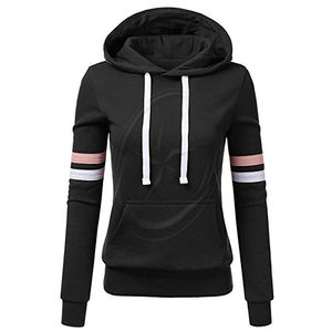 Jersey de manga larga a rayas para mujer, sudaderas con capucha de lavado ácido 3D con bolsillos, sudaderas con capucha a granel para mujer - Product Image 1