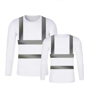 T-shirt à manches longues pour homme, col rond, imprimé 3D, respirant, absorbant la transpiration, avec bande réfléchissante pour travaux de construction, automne - Product Image 5