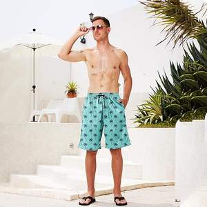 Shorts pour hommes personnalisés, imprimés, respirants, à séchage rapide, écologiques, style vintage, en polyester et coton, couleur unie, logo personnalisé, haute qualité - Product Image 6